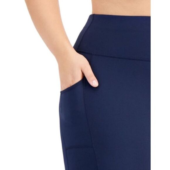 ID Ideology Women's Pull On Bicycle Shorts Blue, two side pockets - Picture 5 of 9